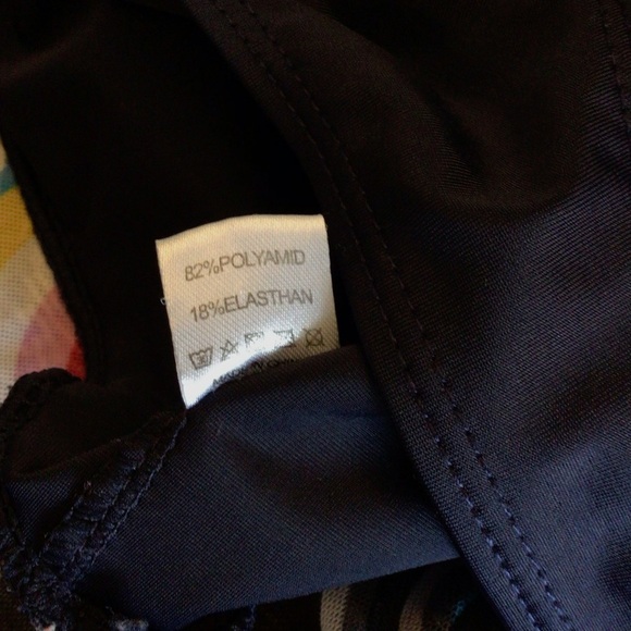 Womens Fashion Mesh Circle Print Tie Front Tankini Swimsuit Top Size Large - Picture 7 of 7